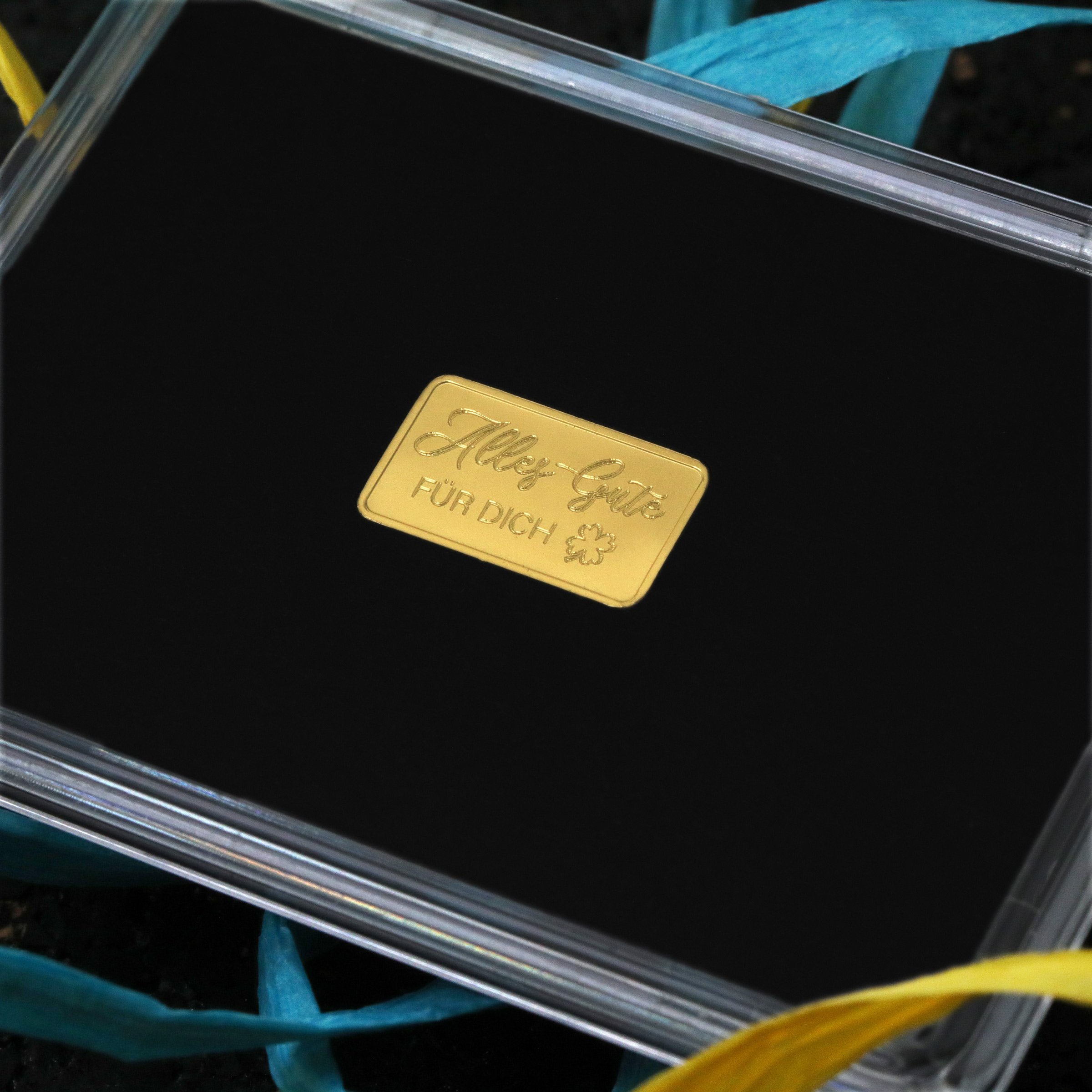 Goldbarren 2,5g Gravur "Alles Gute" - Detailansicht 8