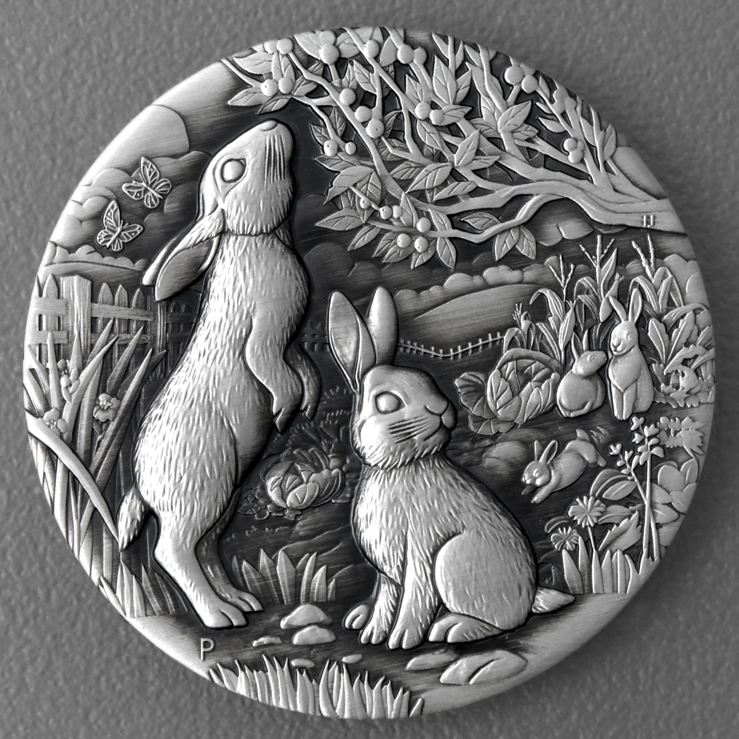 Silbermünze 2oz "Hase" 2023 (AF) Lunar III – Year of the Rabbit 19% (Australien) - Hauptansicht