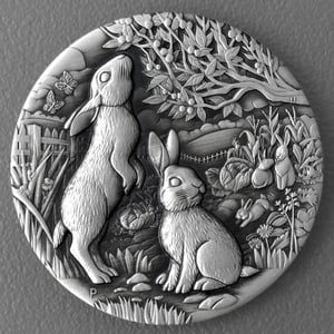 Silbermünze 2oz "Hase" 2023 (AF) Lunar III – Year of the Rabbit 19% (Australien) - Miniaturansicht 1