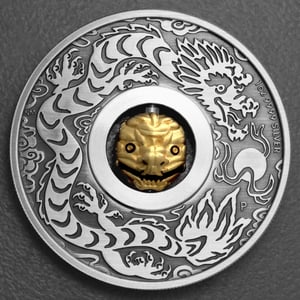 Silbermünze 1oz "Drache" 2024 (AF) Rotating Charm – Year of the Dragon (Tuvalu) - Hauptansicht