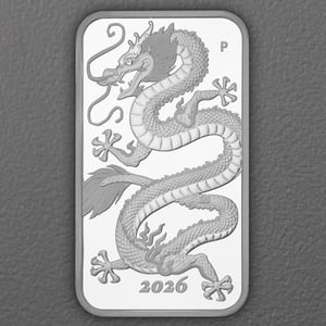 Silbermünzbarren 1oz "Rectangular Dragon" 2026 (PP) (Australien) - Hauptansicht