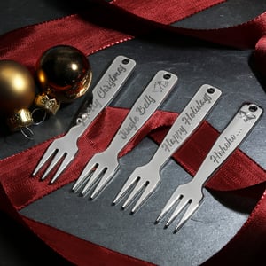 Gourmet-Gabel 4er-Set "Weihnachten" 925er Ag - Miniaturansicht 15