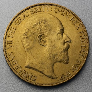 Goldmünze 5 Sovereign "Edward VII." 1902 (Großbritannien) - Hauptansicht