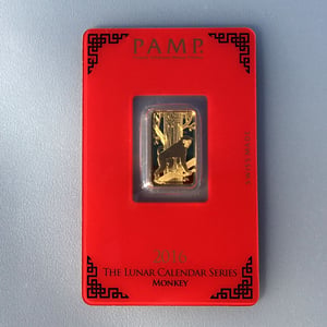 Goldbarren 5g "Affe 2016" Lunar PAMP - Hauptansicht
