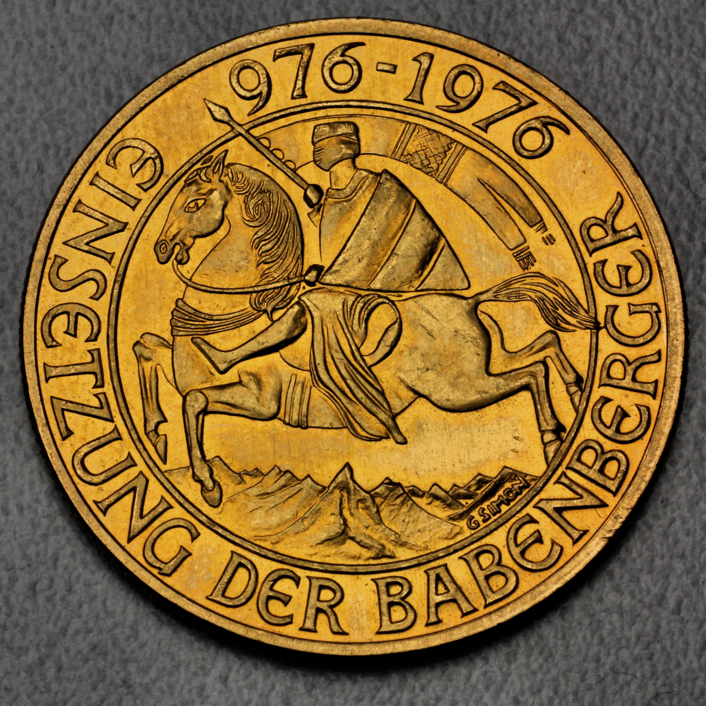Goldmünze 1000 Schilling "Babenberger" 1976 (Österreich) - Detailansicht 1