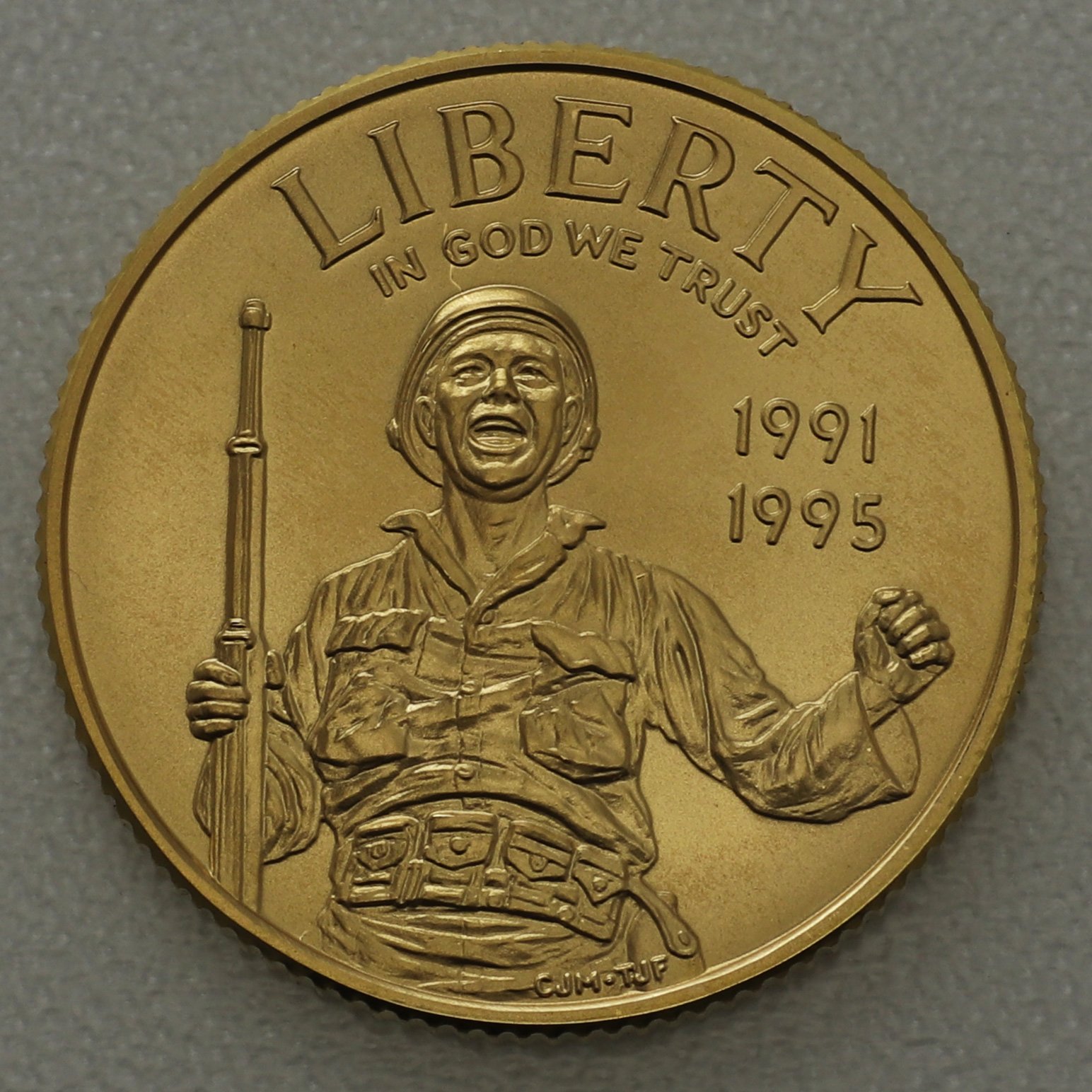 Goldmünze 5 Dollar "World War II 50th" 1993 (USA) - Hauptansicht