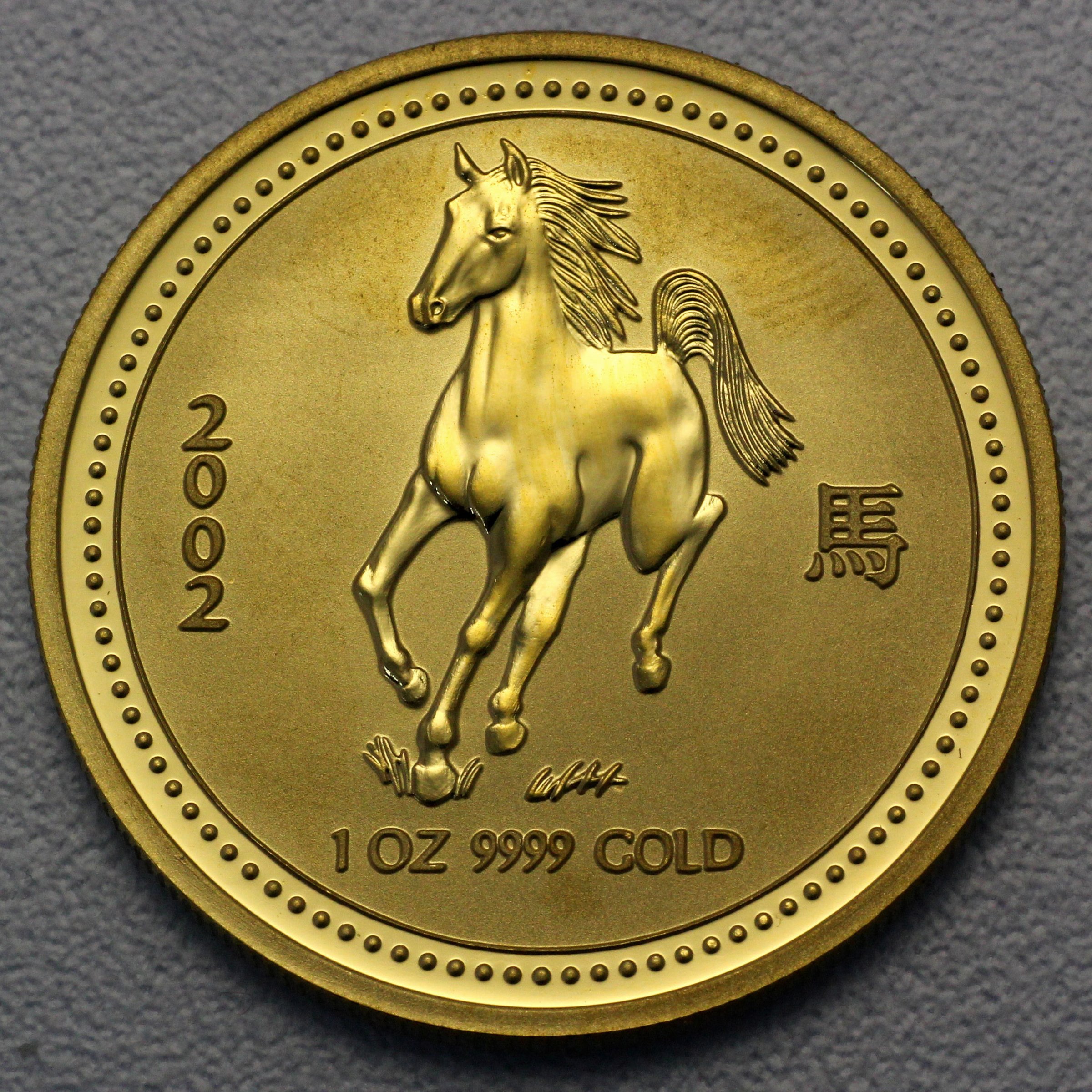 Goldmünze 1oz "Pferd" 2002 Lunar I – Year of the Horse (Australien) - Hauptansicht