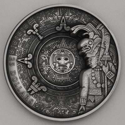 Silbermünze 1kg "Maya Heritage" 2018 Antique Finish (Samoa) - Miniaturansicht 1