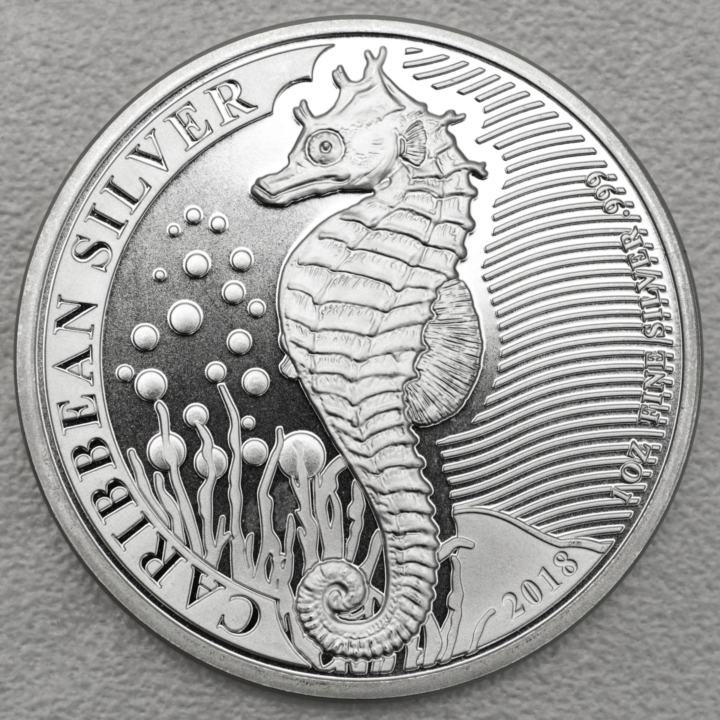 Silbermünze 1oz "Seepferdchen" 2018 Caribbean Silver (Barbados) - Hauptansicht