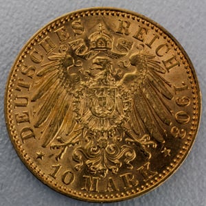 Goldmünze 10 Mark "Georg" (Sachsen) - Miniaturansicht 2