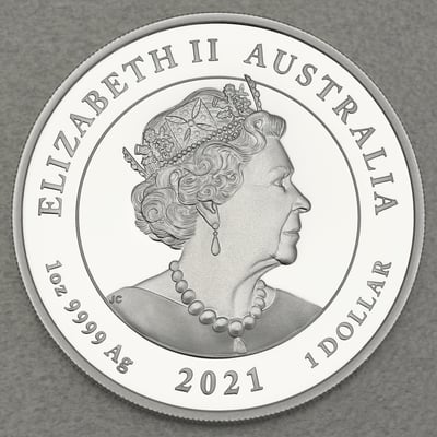 Silbermünze 1oz "Happy Birthday" 2021 (PP/kol.) (Australien) - Miniaturansicht 2