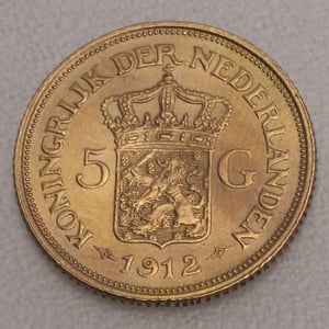 Goldmünze 5 Gulden "Wilhelmina" versch. Jahrg. (Niederlande) - Miniaturansicht 2
