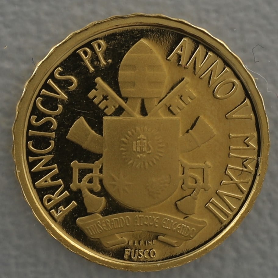 Goldmünze "10 Euro - 2017" Die Taufe (Vatikanstadt) - Detailansicht 1