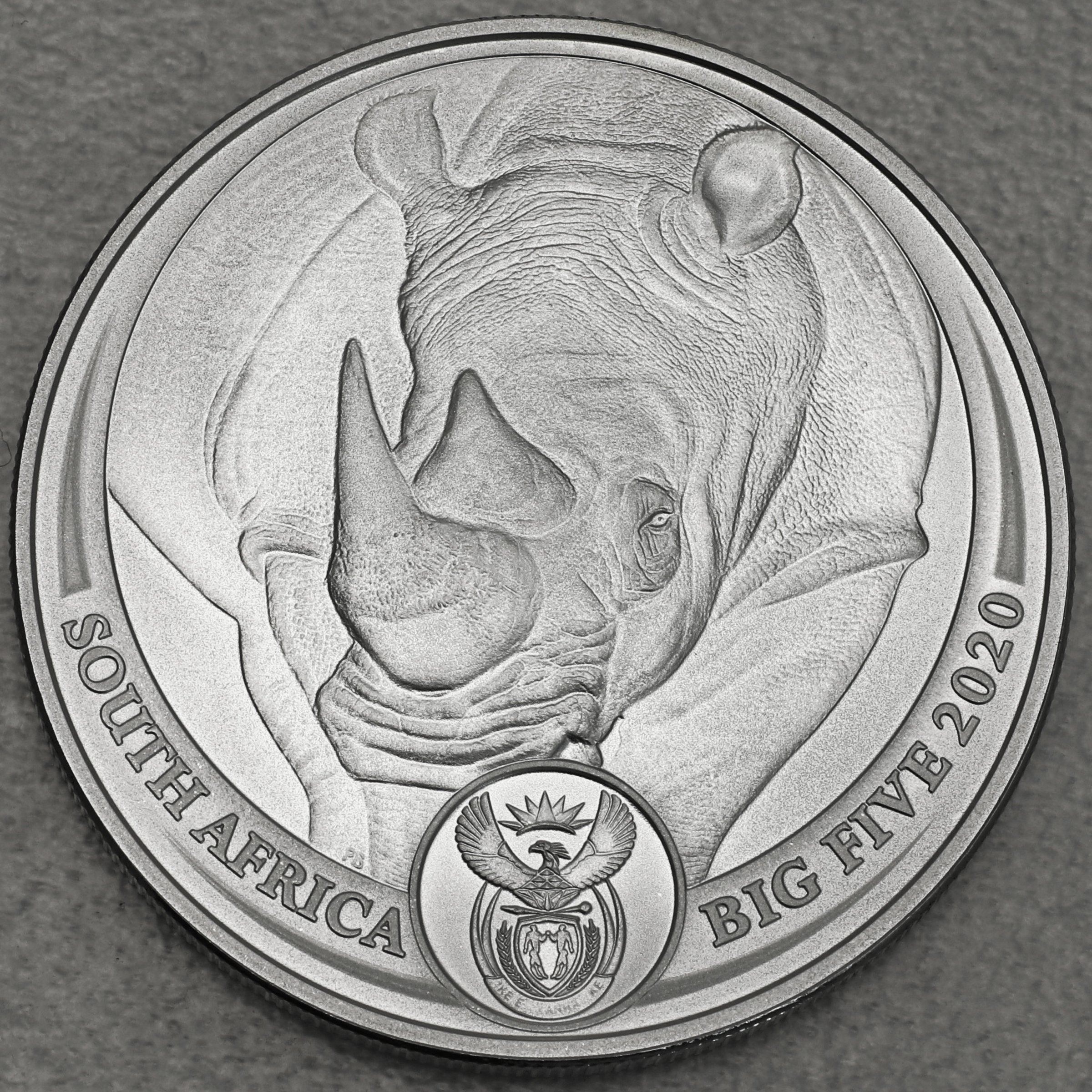Silbermünze 1oz "Nashorn" 2020 Big Five I (Südafrika) - Hauptansicht