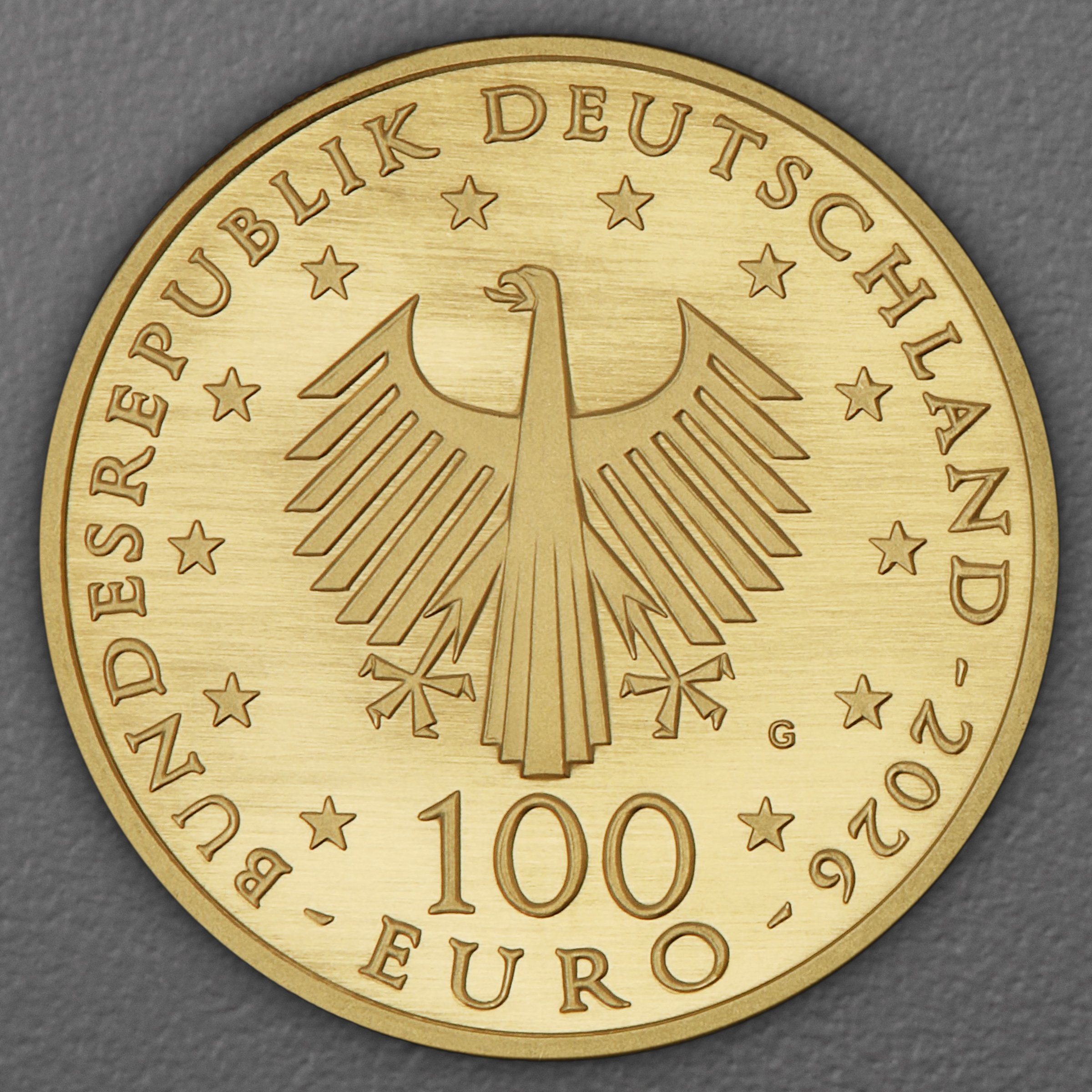 Goldmünze 100 Euro "Die Judenbuche" 2026 Meisterwerke der deutschen Literatur (Deutschland) - Detailansicht 1