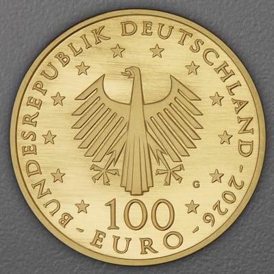 Goldmünze 100 Euro "Die Judenbuche" 2026 Meisterwerke der deutschen Literatur (Deutschland) - Miniaturansicht 2