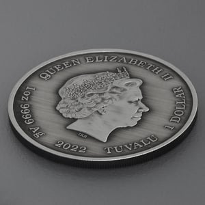 Silbermünze 1oz "Athena" 2022 (AF) Gods of Olympus diff. (Tuvalu) - Miniaturansicht 4