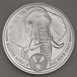 Silbermünze 1kg "Elefant" 2021 Big Five II (Südafrika) - Hauptansicht