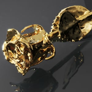 Designobjekt "Goldrose" (24kt vergoldete Rose) - Miniaturansicht 6