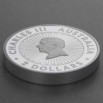 Silbermünze 2oz "Double Dragon & Pearl" 2024 (PP) Perlmutt-Einsatz 19% (Australien) - Miniaturansicht 4
