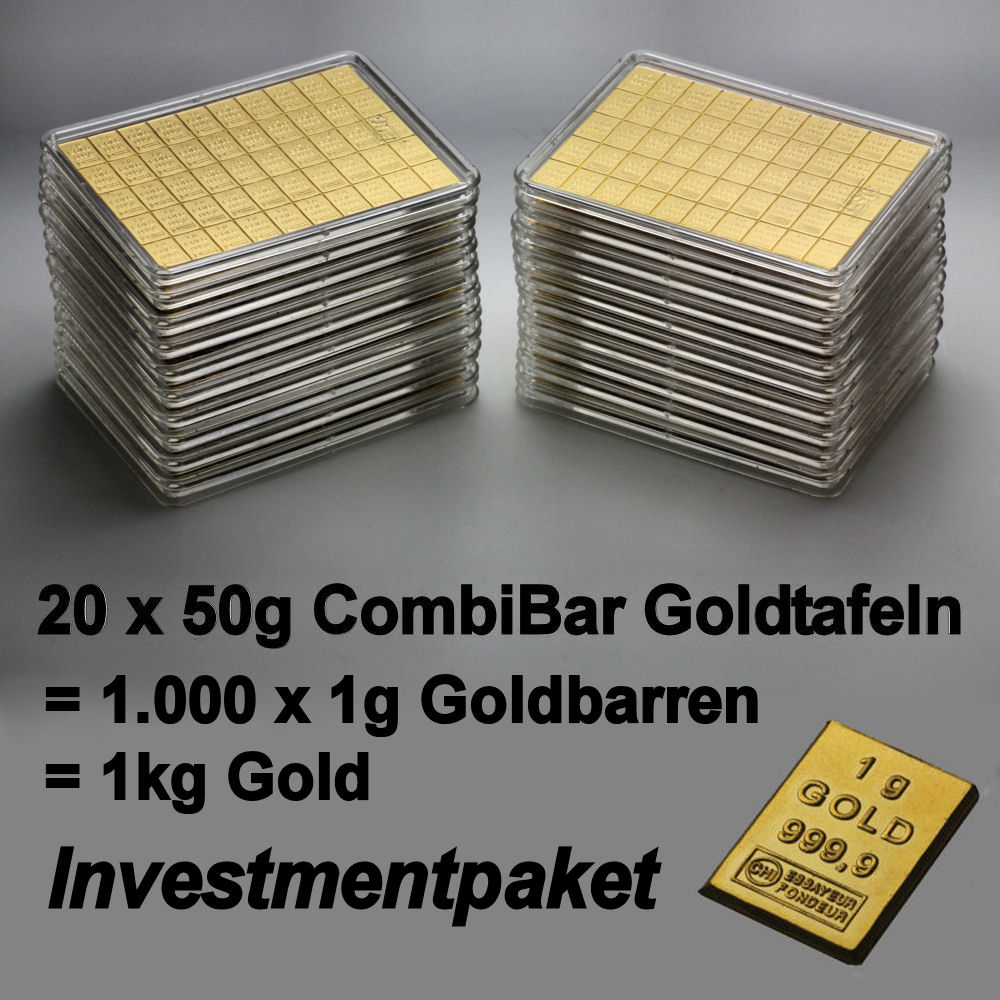 Investmentpaket (20x 50g Goldtafel) - Detailansicht 3