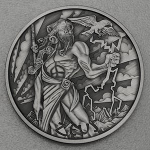 Silbermünze 5oz "Zeus" 2021 (AF) Gods of Olympus (Tuvalu) - Hauptansicht