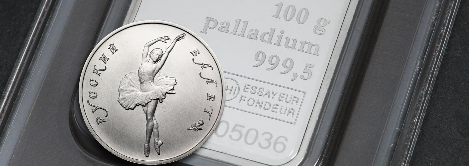 Verschiedene Anlageprodukte aus Palladium