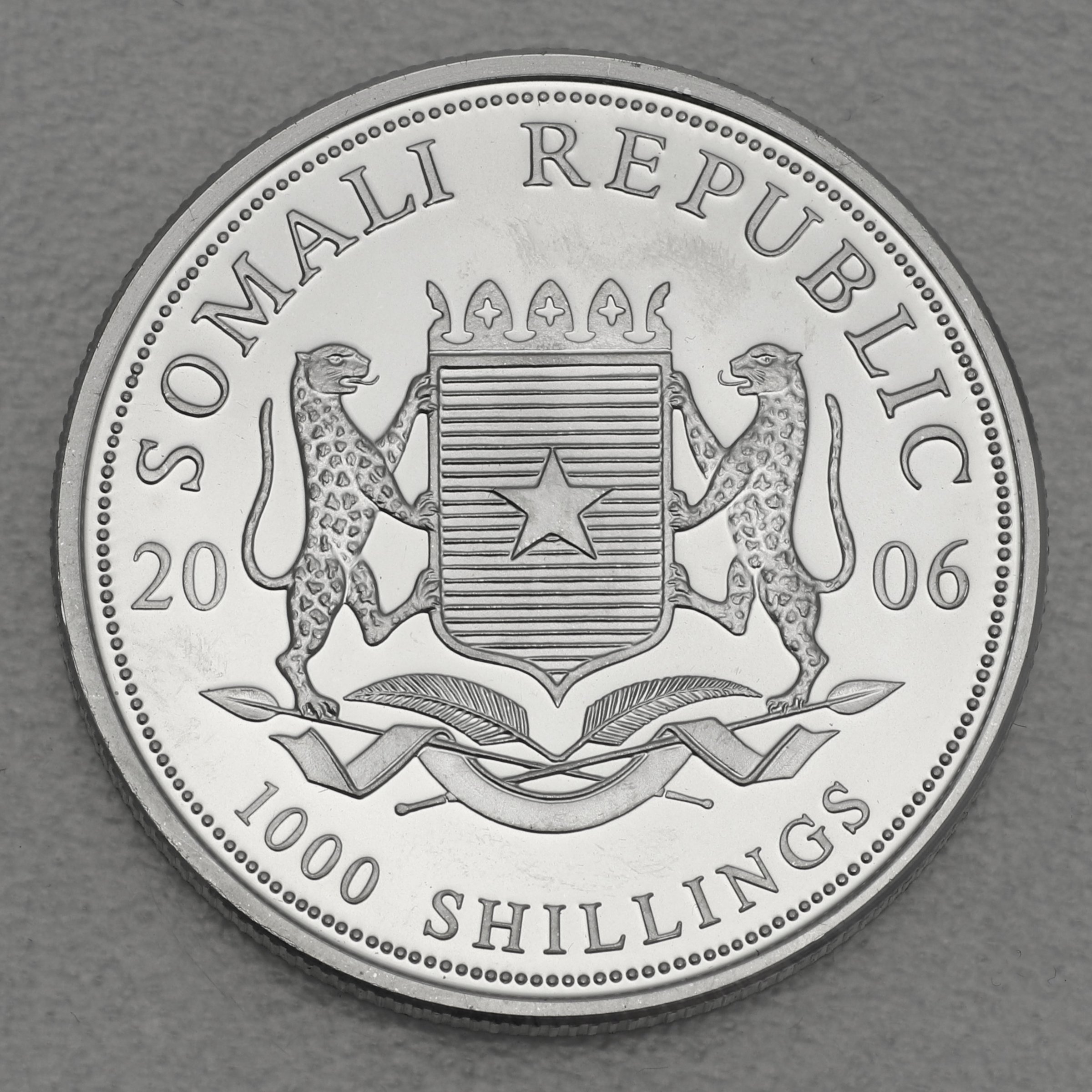 Silbermünze 1oz "Elefant" 2006 (koloriert) African Wildlife (Somalia) - Detailansicht 1