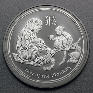 Silbermünze 1oz "Affe" 2016 Lunar II – Year of the Monkey 19% (Australien) - Miniaturansicht 1