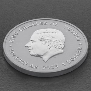Silbermünze 1oz "Caritas Omnia Potest" 2025 (vergold.) Ottifanten – Rüsselfanten diff (Tuvalu) - Miniaturansicht 4