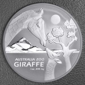 Silbermünze 1oz "Giraffe" 2024 (19%) Australia Zoo (Australien) - Miniaturansicht 1