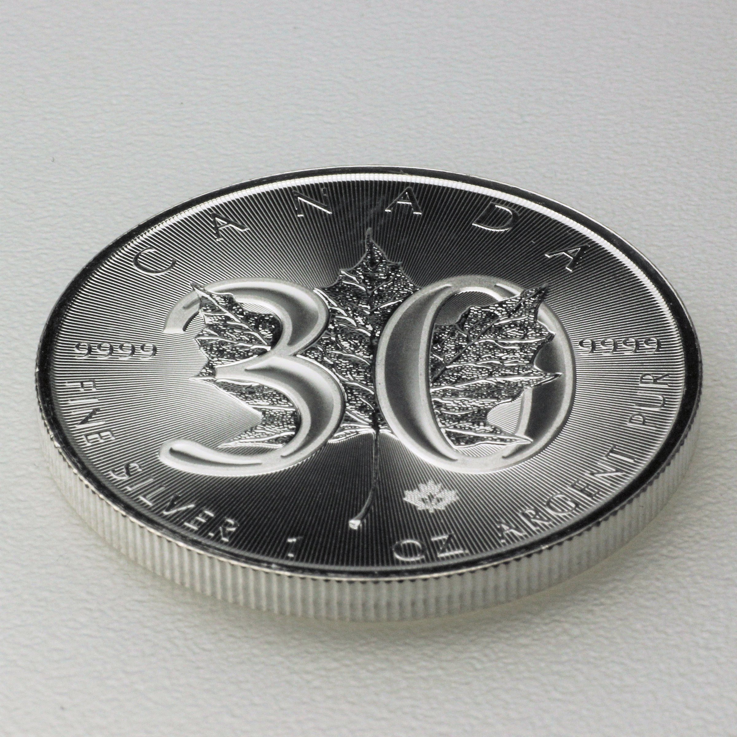 Silbermünze 1oz "Maple Leaf" 2018 30 Jubiläum (Kanada) - Detailansicht 2