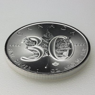 Silbermünze 1oz "Maple Leaf" 2018 30 Jubiläum (Kanada) - Miniaturansicht 3