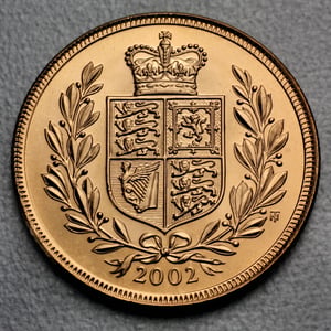 Goldmünze 1 Sovereign "Elizabeth II." 2002 Gold-Jubiläum (Großbritannien) - Hauptansicht