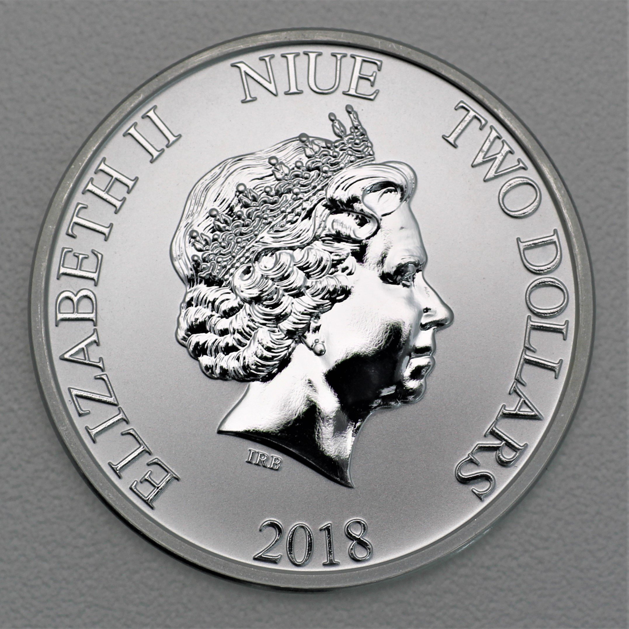 Silbermünze 1oz "Dagobert Duck" 2018 Disney (Niue) - Detailansicht 1