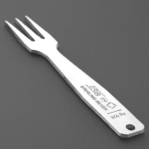 Gourmet-Gabel "Fruchtspieß" Sterling-Silber - Miniaturansicht 4
