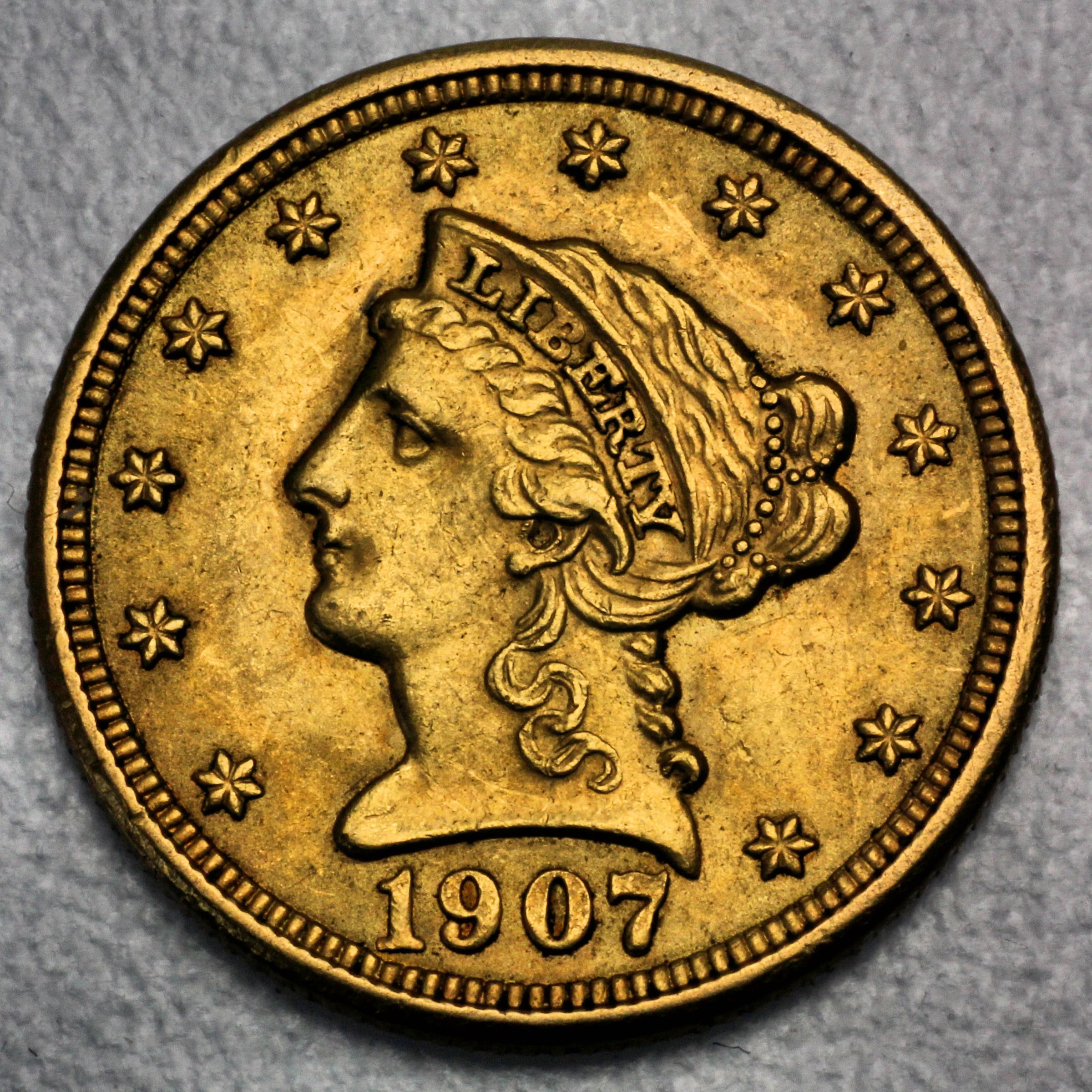 Goldmünze 2,5 Dollar "Quarter Eagle" (USA) - Hauptansicht