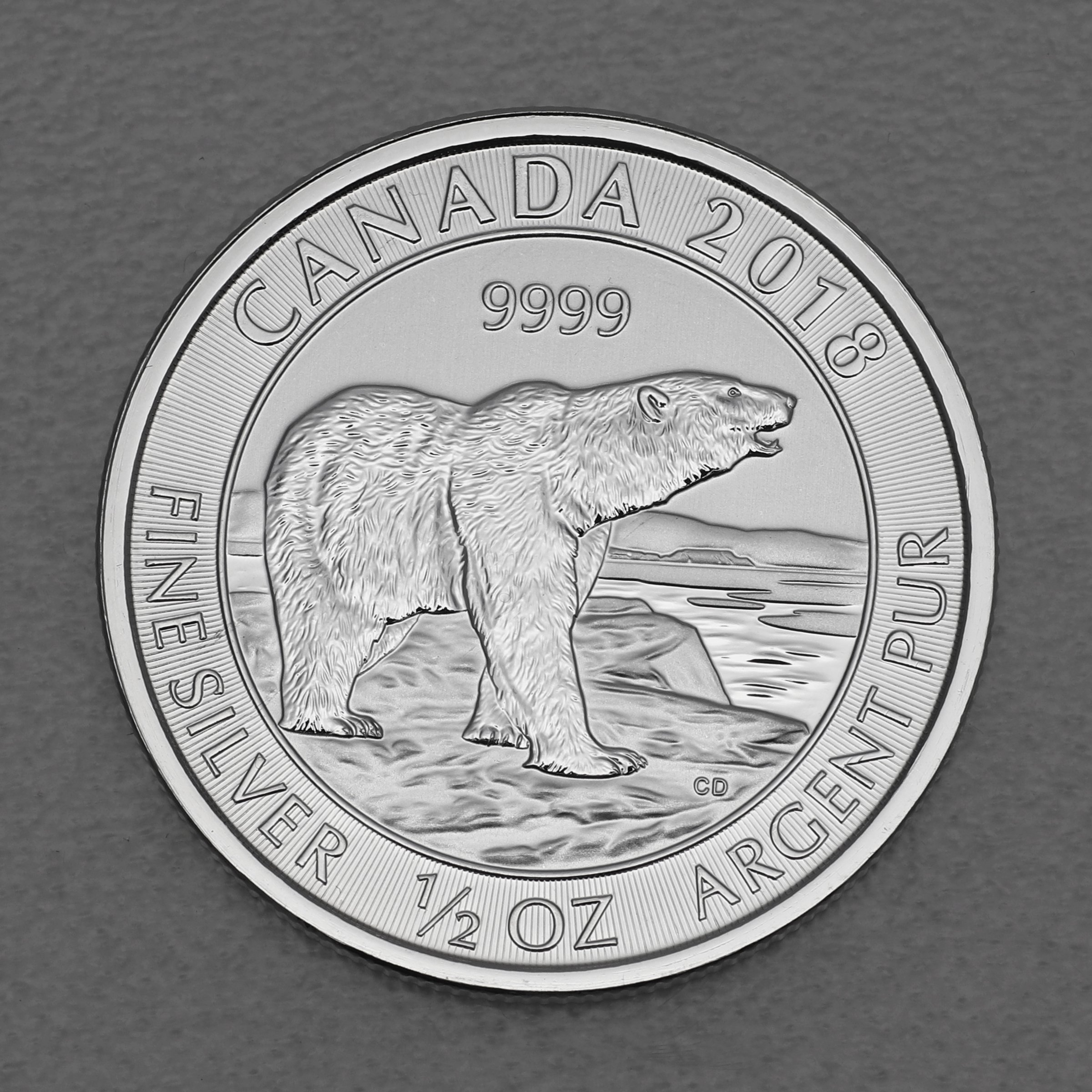 Silbermünze 1/2oz "Polarbär" 2018 (Kanada) - Hauptansicht