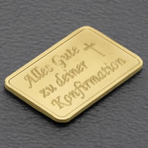 Goldbarren 2,5g Gravur "Konfirmation" - Miniaturansicht 3