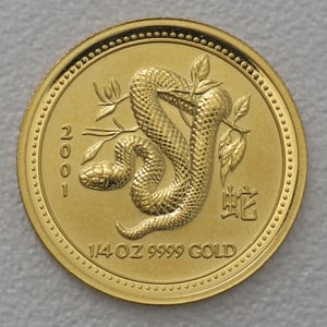 Goldmünze 1/4oz "Schlange" 2001 Lunar I – Year of the Snake (Australien) - Hauptansicht