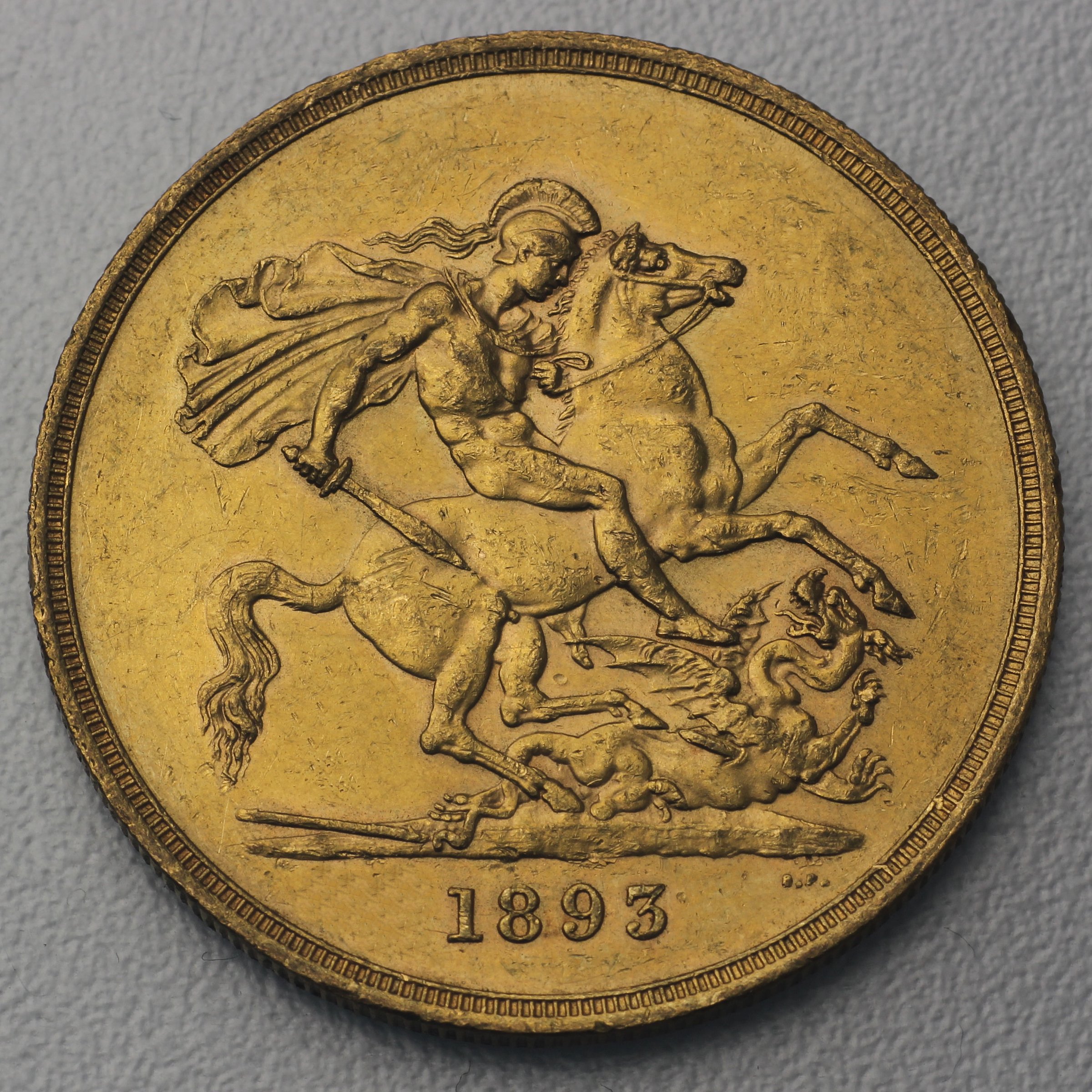 Goldmünze 5 Sovereign "Victoria" Schleier (Großbritannien) - Detailansicht 1