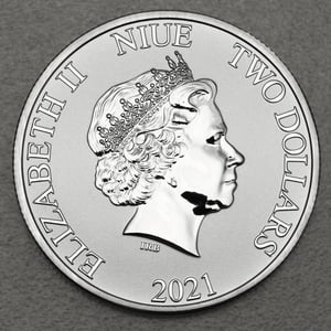 Silbermünze 1oz "Donald & Daisy" 2021 Disney (Niue) - Miniaturansicht 2