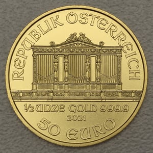 Goldmünze 1/2oz "Wiener Philharmoniker" verschiedene Jahrgänge (Österreich) - Miniaturansicht 2