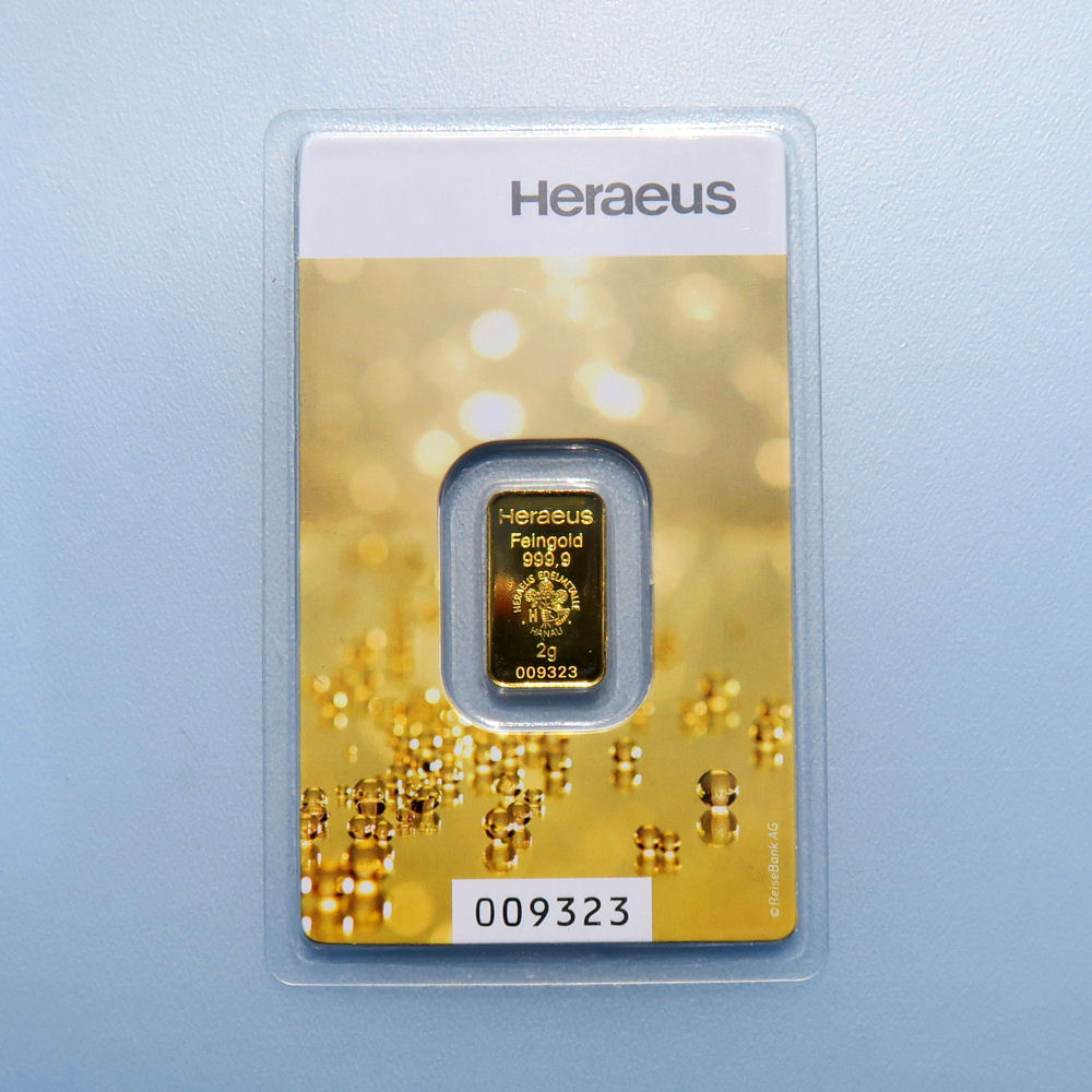 Goldbarren 2g "Kinebar" (Goldperlenmotiv) HERAEUS - Detailansicht 7