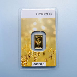 Goldbarren 2g "Kinebar" (Goldperlenmotiv) HERAEUS - Miniaturansicht 8