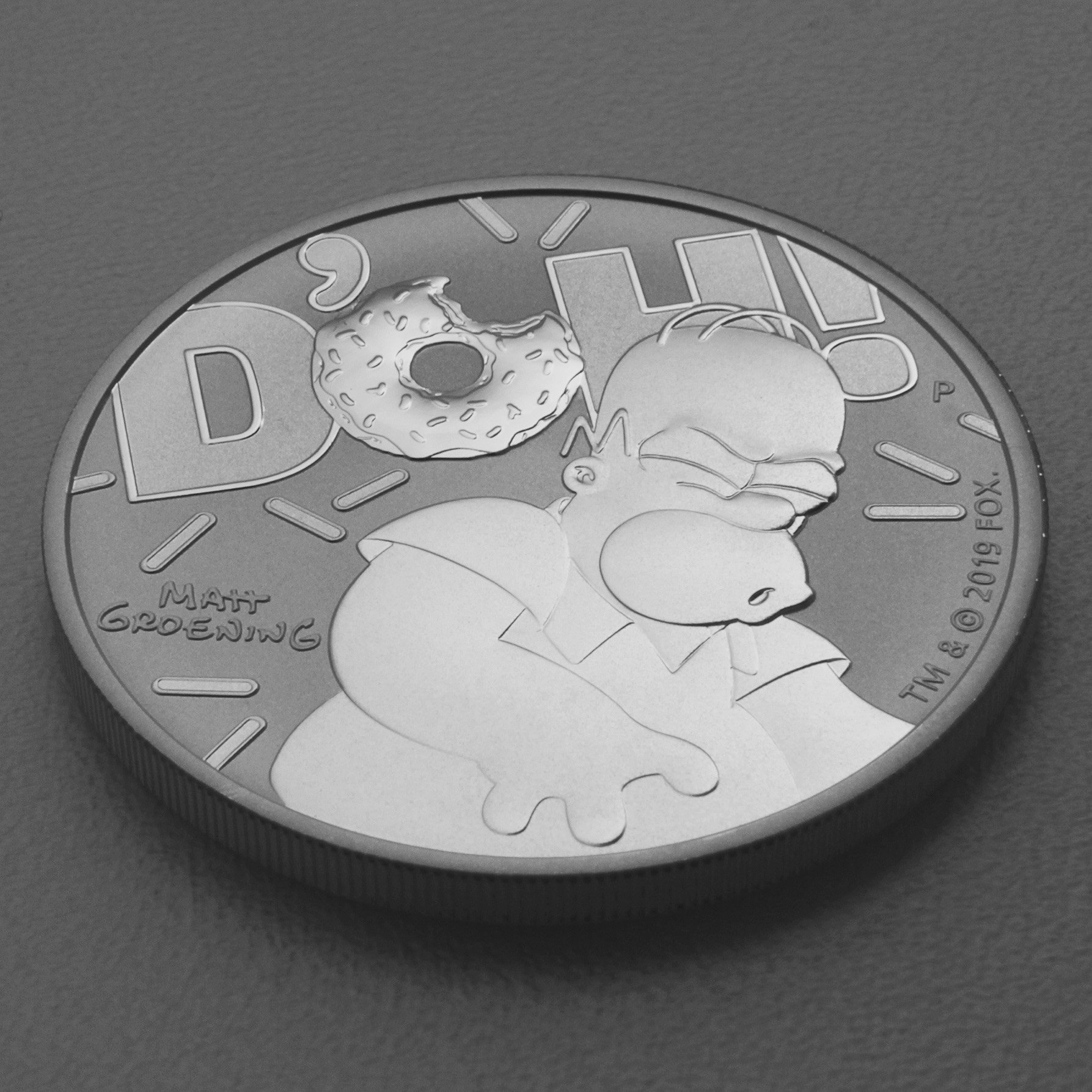 Silbermünze 1oz "Homer Simpson" 2019 The Simpsons (Tuvalu) - Detailansicht 2