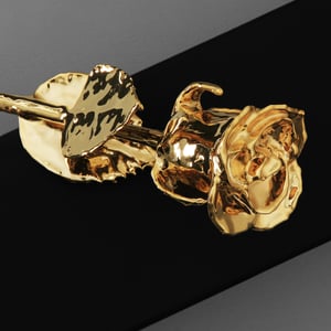 Designobjekt "Goldrose" (24kt vergoldete Rose) - Miniaturansicht 4