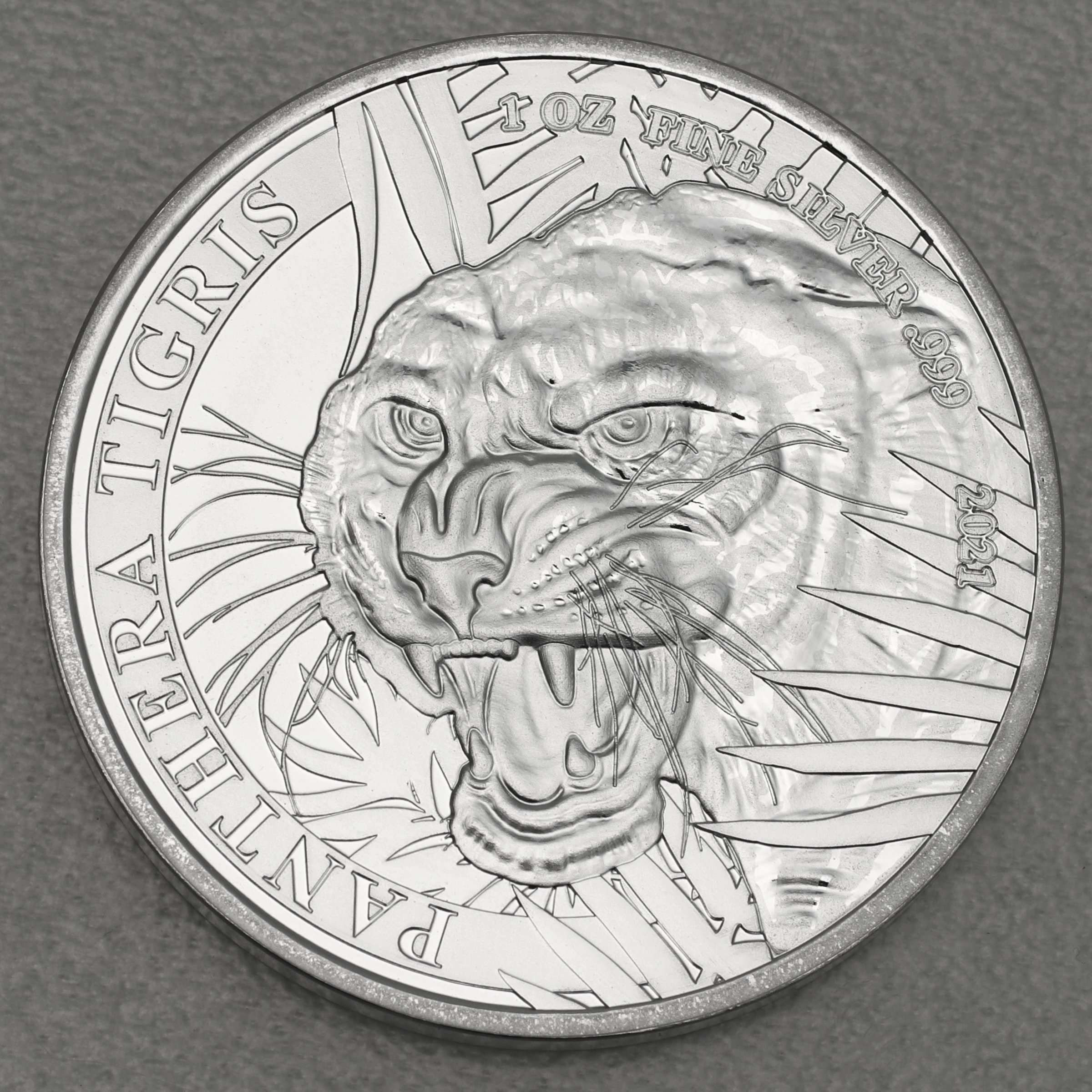 Silbermünze 1oz "Panthera Tigris" 2021 (Laos) - Hauptansicht