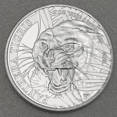 Silbermünze 1oz "Panthera Tigris" 2021 (Laos) - Miniaturansicht 1