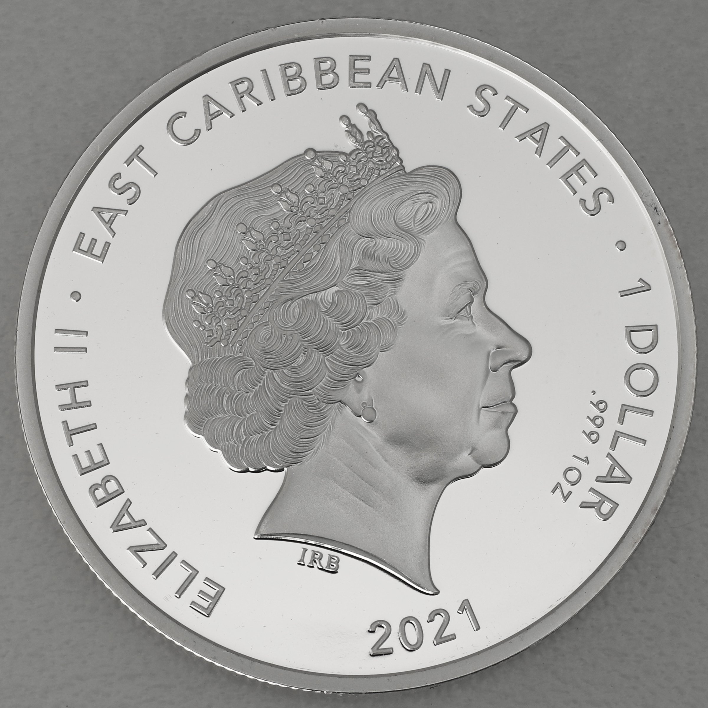 Silbermünze 1oz "Gecko" 2021 (vergoldet) Eastern Caribbean 8 (Anguilla) - Detailansicht 1